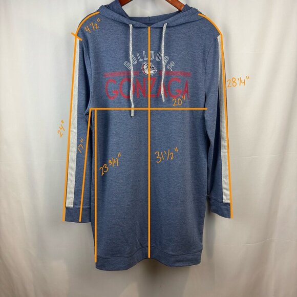 Gonzaga Bulldogs Hoodie Dress by Concepts Sport - Picture 5 of 5
